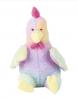 Poulet multicolore peluche douce 26 cms NOUVEAU