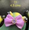 Parme N� 11 pierre ronde parme et strass argent  4,5 cms