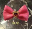 Rose soutenu NL 90 coeur violet et or + pierres  4,5 cms