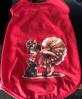 TEE shirt rouge avec petite fille et york