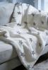 Plaid blanc �toile grise 100 x 70 tout doux