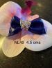 Bleu nuit NL 49 papillon et pierres  4,5 cms