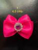 Fuschia N 1 pierre ronde rose et strass argent  4,5 c