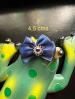 Bleu nuit N 7 pierre ronde bleue entoure strass bleus et argen