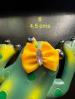 Jaune dor 4,5 cms n 8 pierre ovale et strass argent