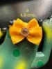 Jaune dor 4,5 cms n 9 pierre jaune et strass argent