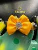 Jaune dor 4,5 cms n 10pierre ronde et strass argent