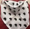 Bandanas Blanc coeur noir taille unique