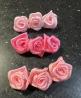 3 roses rose moyen sur barette