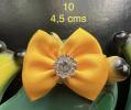 Jaune d�or 4,5 cms n� 10pierre ronde et strass argent