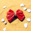 Rouge 4 cms avec bague double cabochon argent