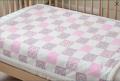Plaid dominance rose damier 1 m x 0,75 moutonne