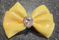 Jaune clair x18 coeur argent pierre argent 5 cms