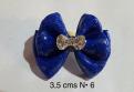 Bleunuit N6 noeud argent et strass 3,5 cms