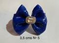 Bleunuit N5 cabochon argent et strass 3,5 cms