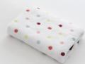 Plaid ivoire  pois multicolore  76 x 54