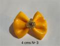 Jaune dor N3 cabochon argent et strass 4 cms